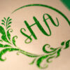 Vibrant Green Reflective Glitter Vinyl on Canvas Bag