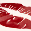 Reflective Red Vinyl Glitter on White Fabric