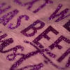 Purple Reflective Glitter on Purple Fabric